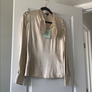Tocca Cream Silk Blouse
